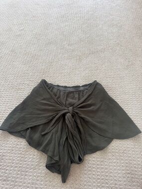 Planet Blue Olive Green Tie-Front Skort